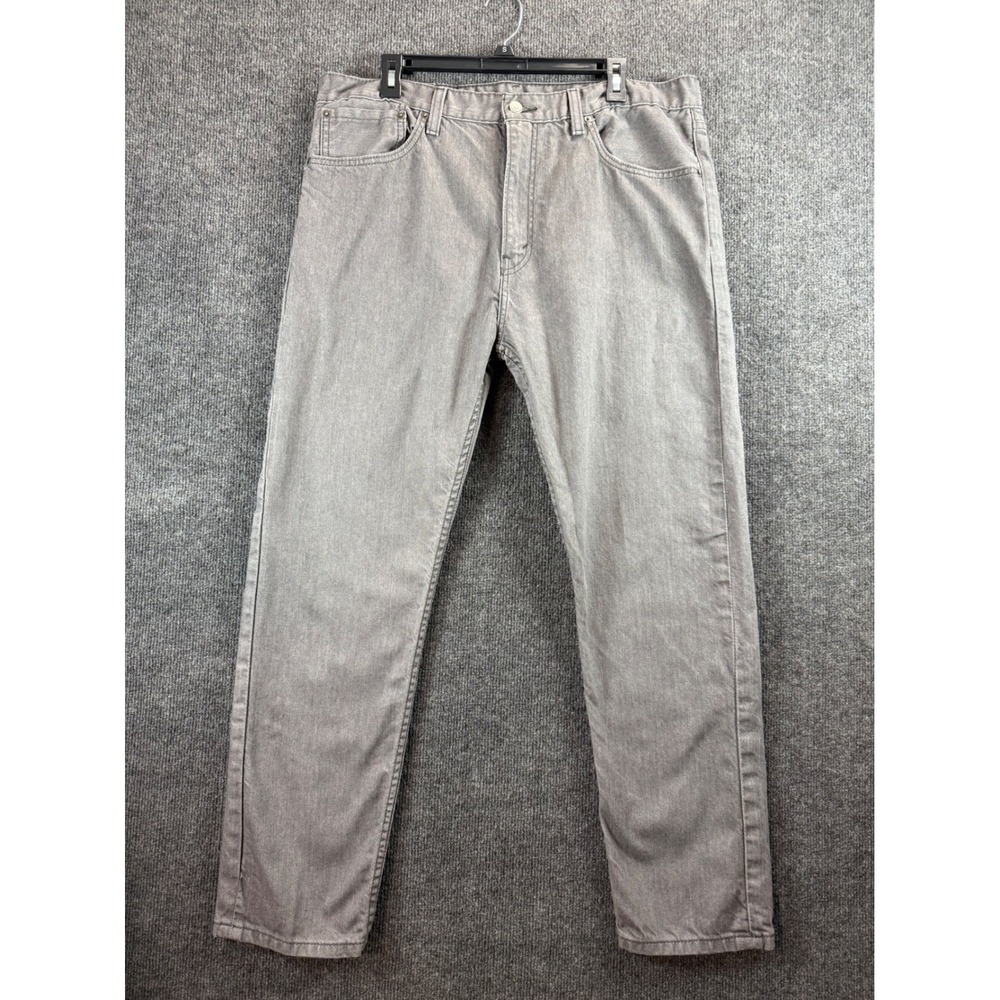Levis 508 Regular Tapered Fit Gray Denim Jeans Mens 38x30
